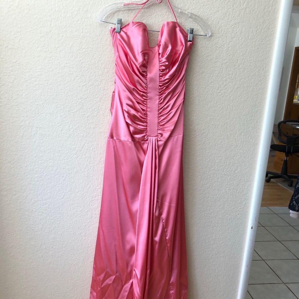 Coral Pink Halter Gown